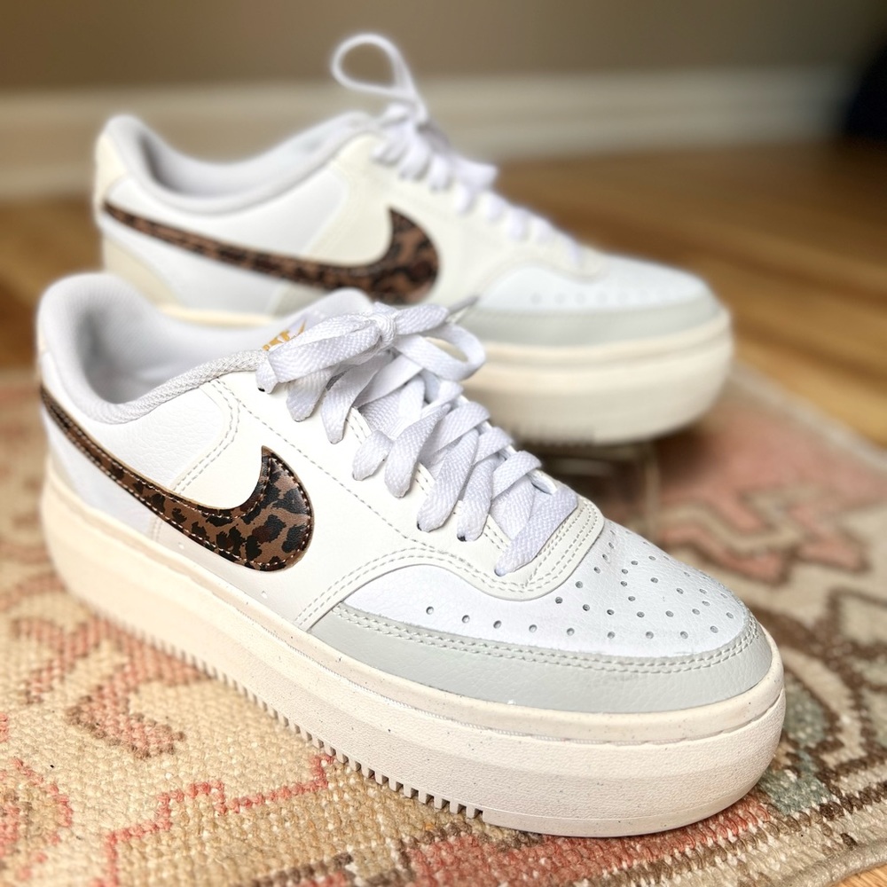 “Cheetahlicious” Nike Court Vision Alta Platform Sneakers